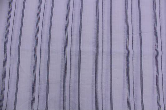 Black & White Stripe Cotton Seersucker – 48" Wide | Classic, Light & Textured Fabric