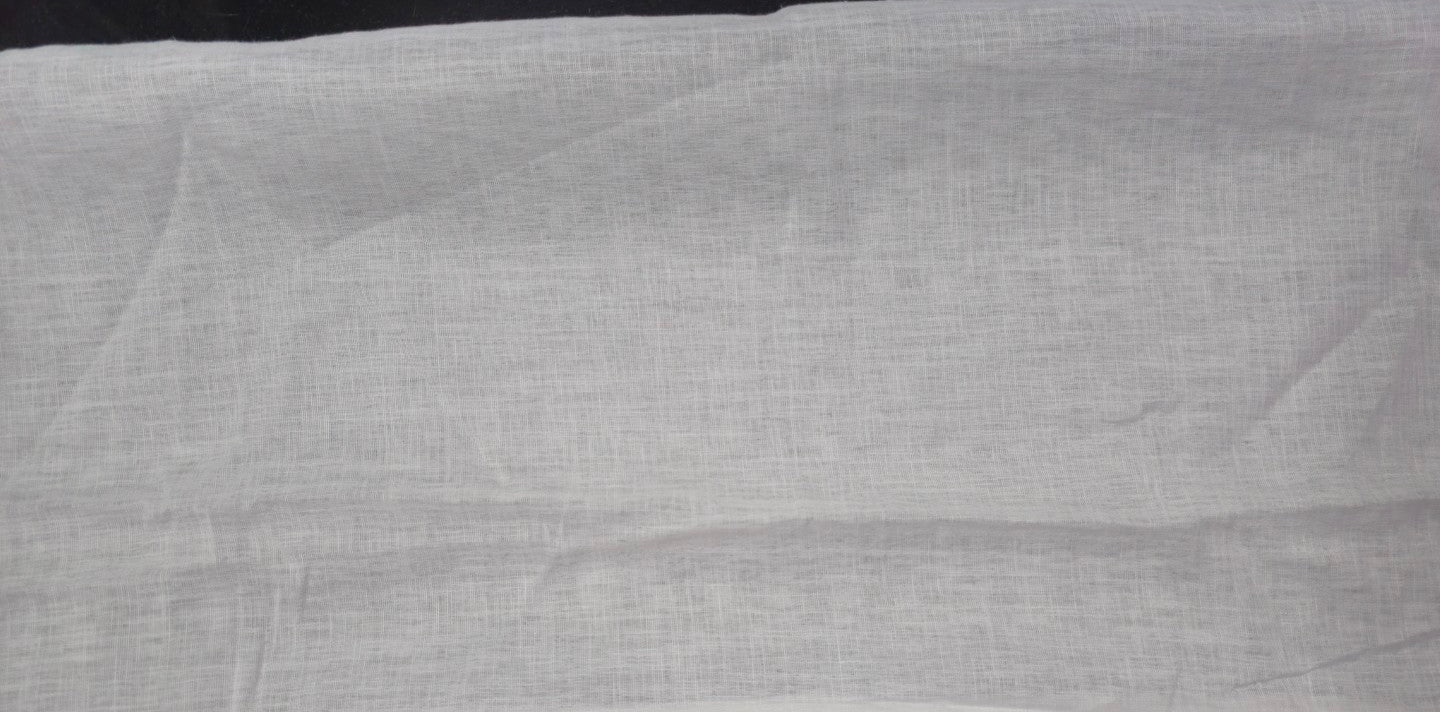 White Cotton Linen Fabric – Natural Blend | 42” Width | Breathable, Textured & Versatile | 100% Natural Fibers