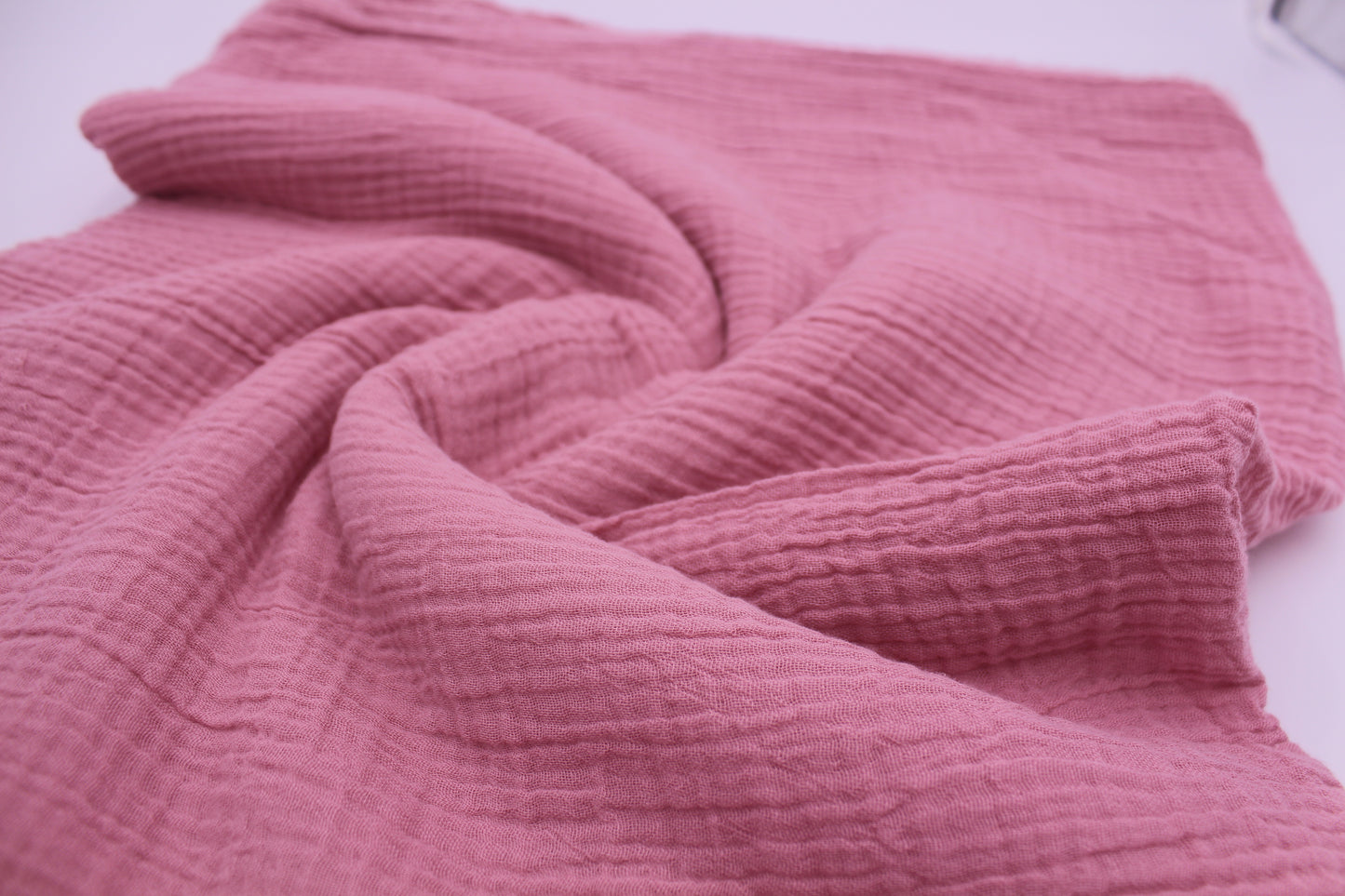 Pink crinkle double gauze fabric