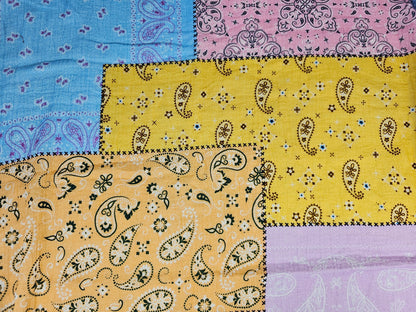 Digital Print Double Gauze Cotton Fabric – Bandana Patchwork | Patchwork Picnic
