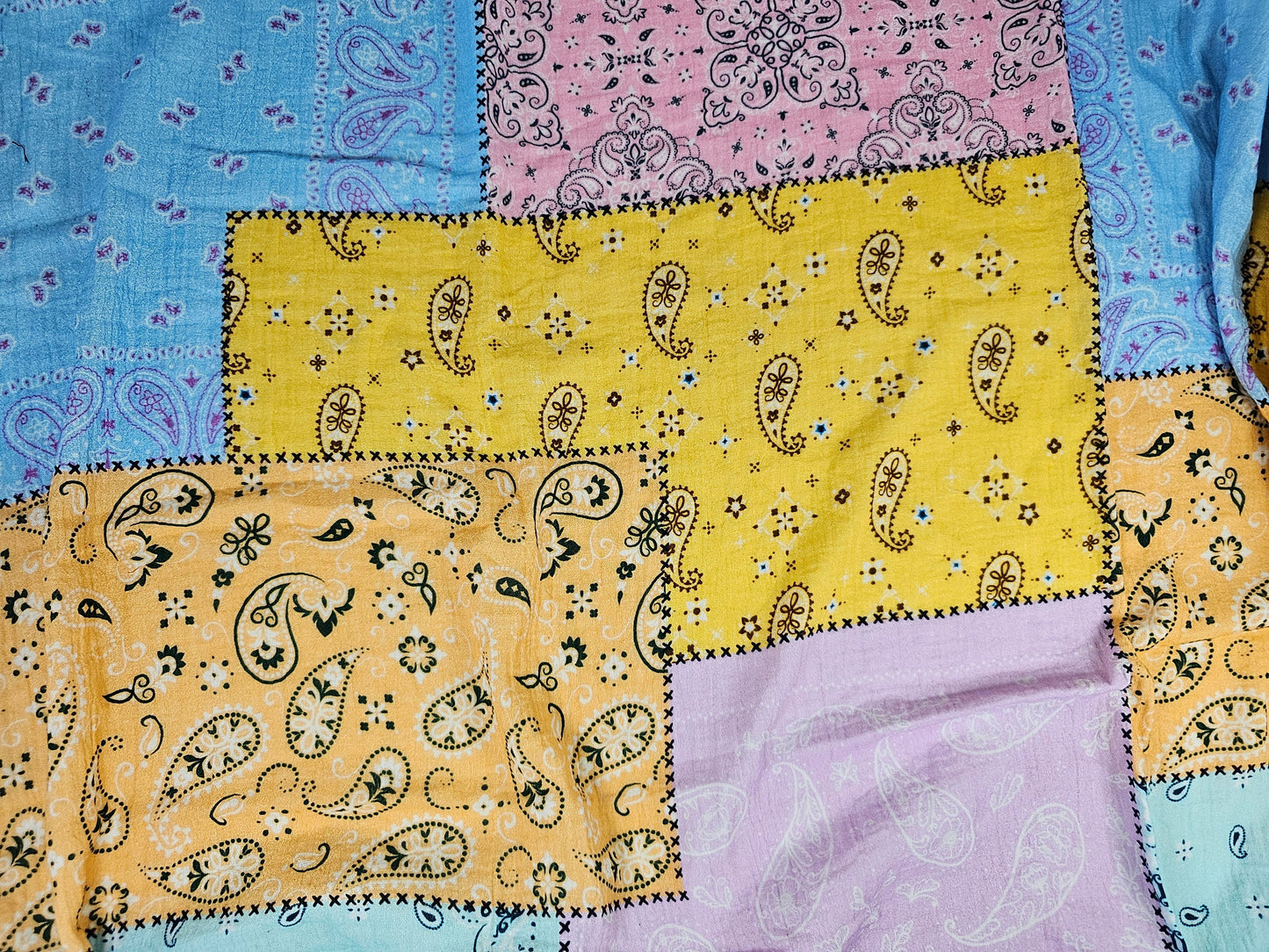 Digital Print Double Gauze Cotton Fabric – Bandana Patchwork | Patchwork Picnic