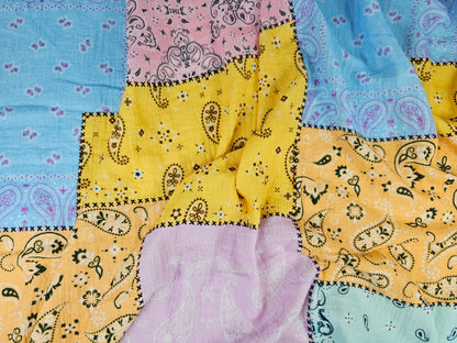 Digital Print Double Gauze Cotton Fabric – Bandana Patchwork | Patchwork Picnic