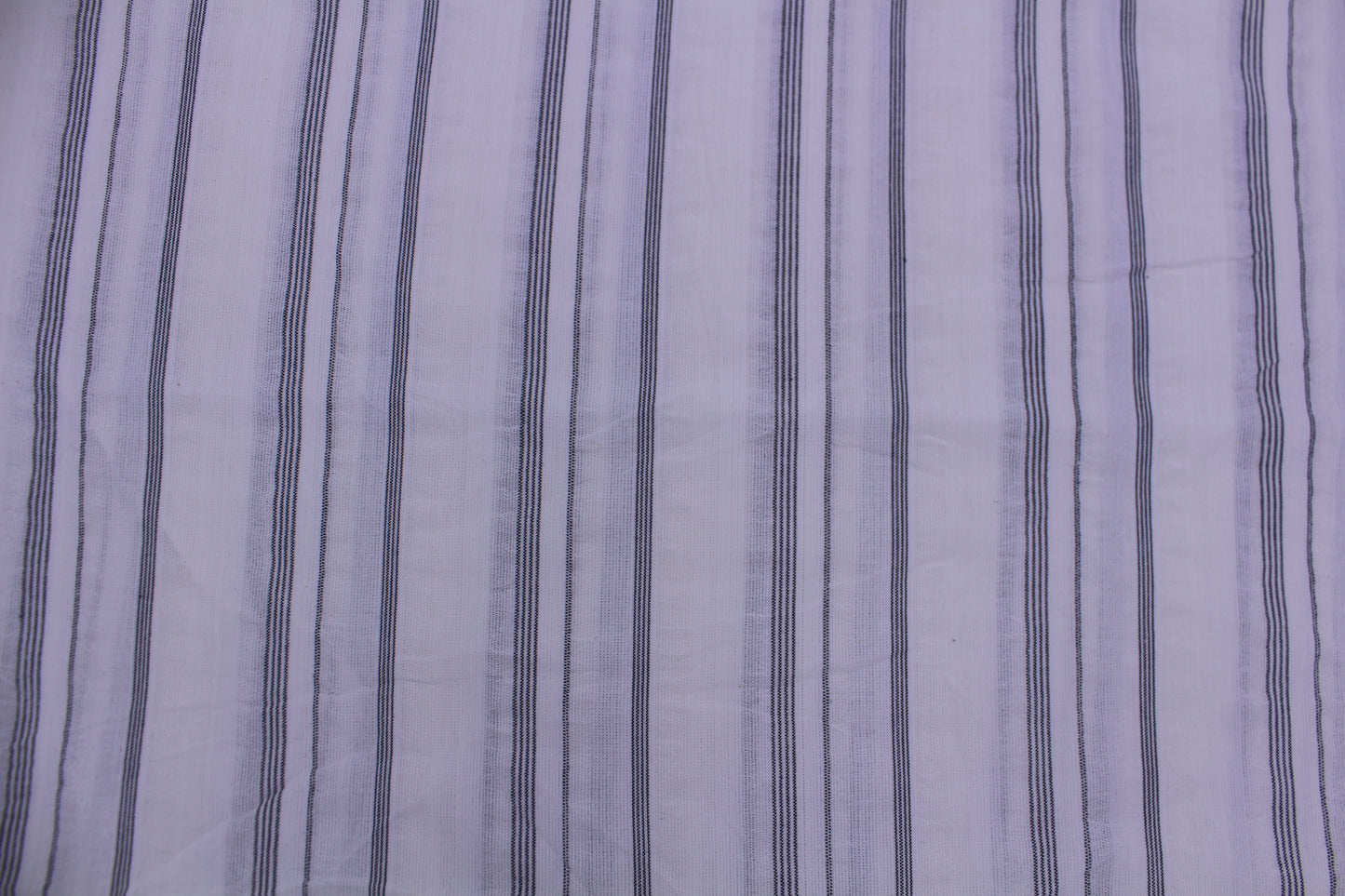 Black & White Stripe Cotton Seersucker – 48" Wide | Classic, Light & Textured Fabric