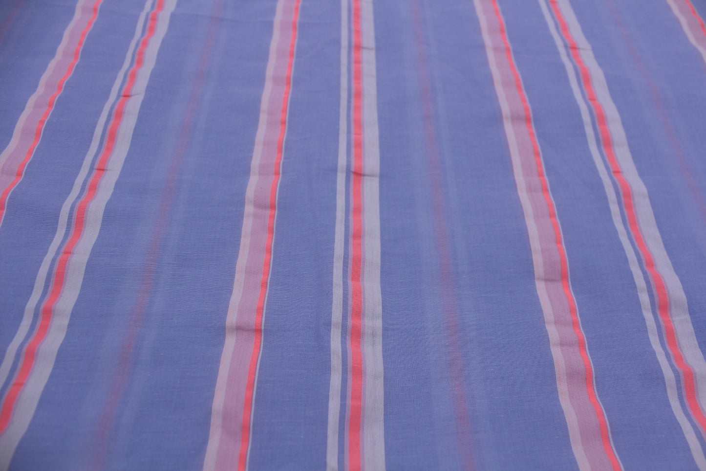 Blue, Pink & Red Stripe Poly Cotton Seersucker – 59" Wide | Vibrant, Wrinkle-Free & Extra-Wide Fabric