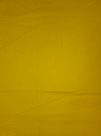 Yellow Cotton Cambric Fabric – 56” Wide | Lightweight, Soft & Smooth | 100% Cotton for Summer Wear
