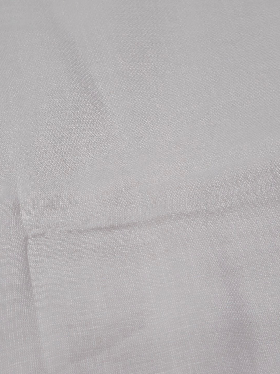 White Cotton Linen Fabric – Natural Blend | 42” Width | Breathable, Textured & Versatile | 100% Natural Fibers