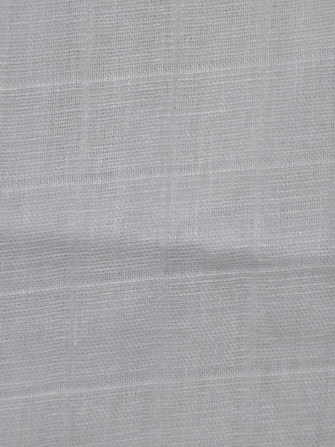 White Flat Check Double Gauze Fabric – 100% Cotton | Lightweight 95 GSM | 59” Wide | Soft & Breathable