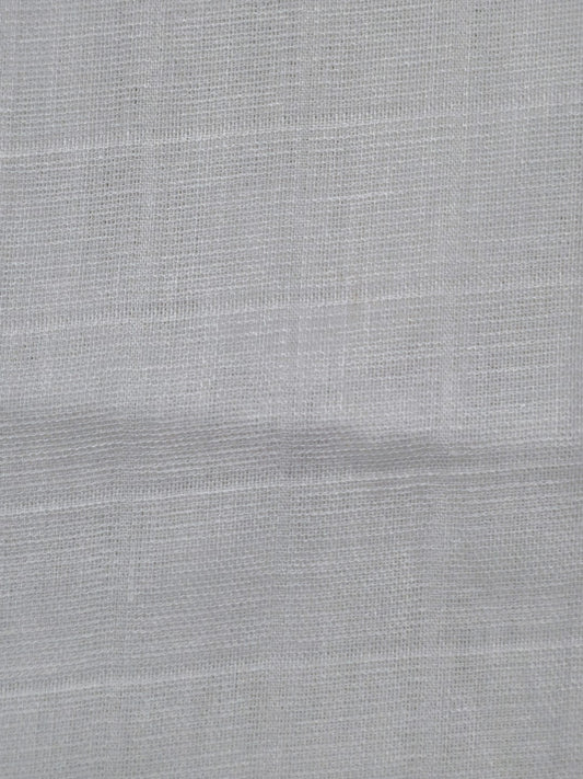 White Flat Check Double Gauze Fabric – 100% Cotton | Lightweight 95 GSM | 59” Wide | Soft & Breathable
