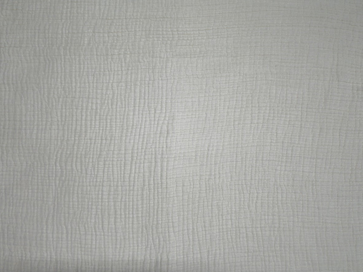 Natural Cream 4-Layer Cotton Muslin Fabric – 100% Cotton | Heavyweight Crinkle | 220 GSM | 52” Width