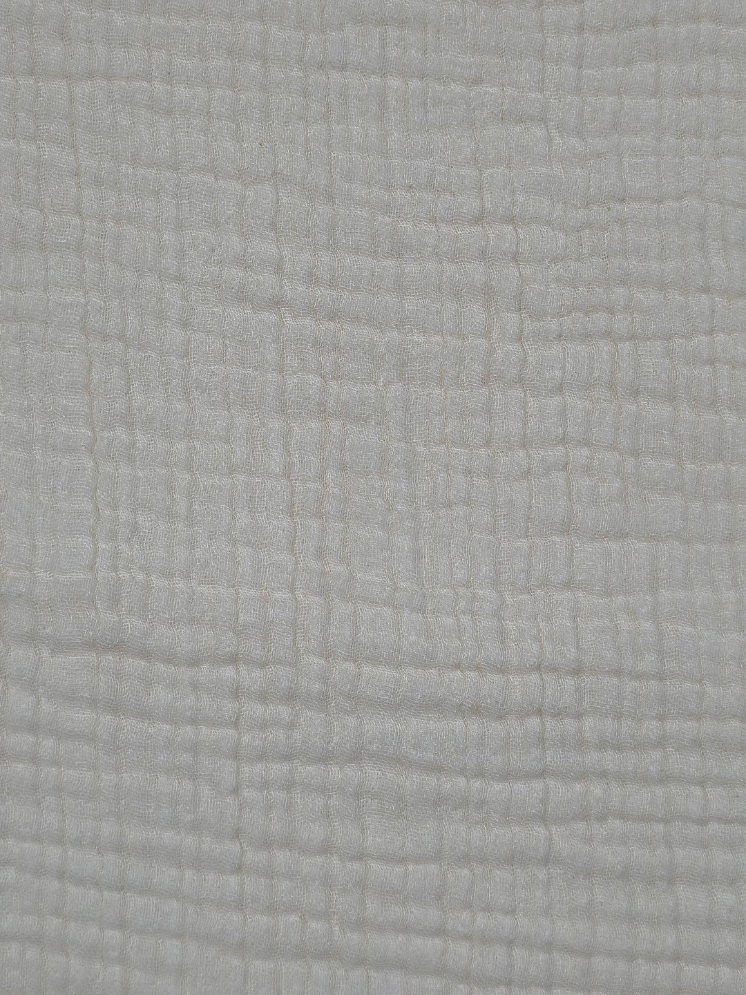 Natural Cream 4-Layer Cotton Muslin Fabric – 100% Cotton | Heavyweight Crinkle | 220 GSM | 52” Width