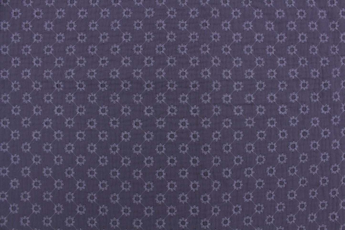 Grey Embroidered Double Gauze Crinkle Muslin – 55" Wide | Soft, Textured & Premium