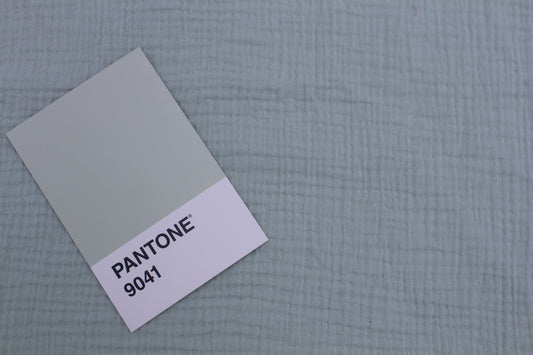 Light Mint Double Gauze Crinkle Fabric – 51" Wide | Soft, Breathable & Naturally Crinkled (130 GSM)