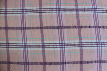Pink & Purple Plaid Cotton Seersucker – 44" Wide | Lightweight Textured Fabric for Summer & Crafts