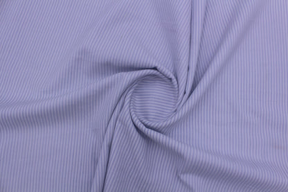 White & Sky Blue Thin Stripe Seersucker – 60" Wide | Cool, Crisp & Textured Summer Fabric